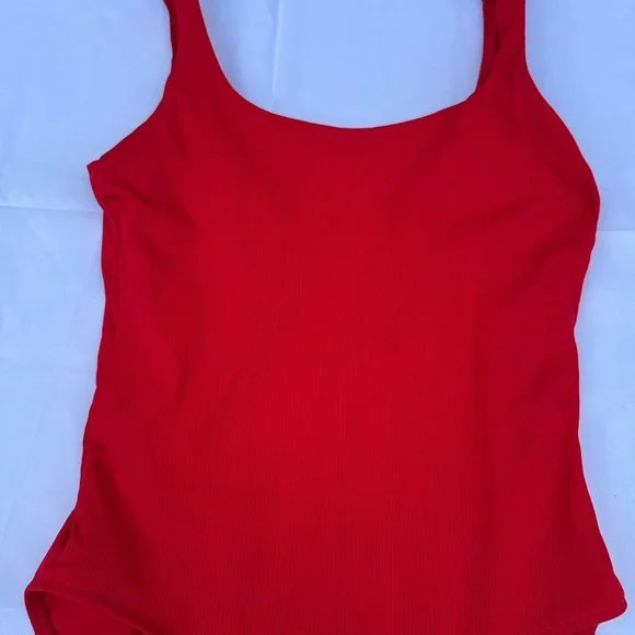 Athleta Cloudbreak Rib Scoop One Piece Women’s Red Swimsuit Size XS - Picture 5 of 8